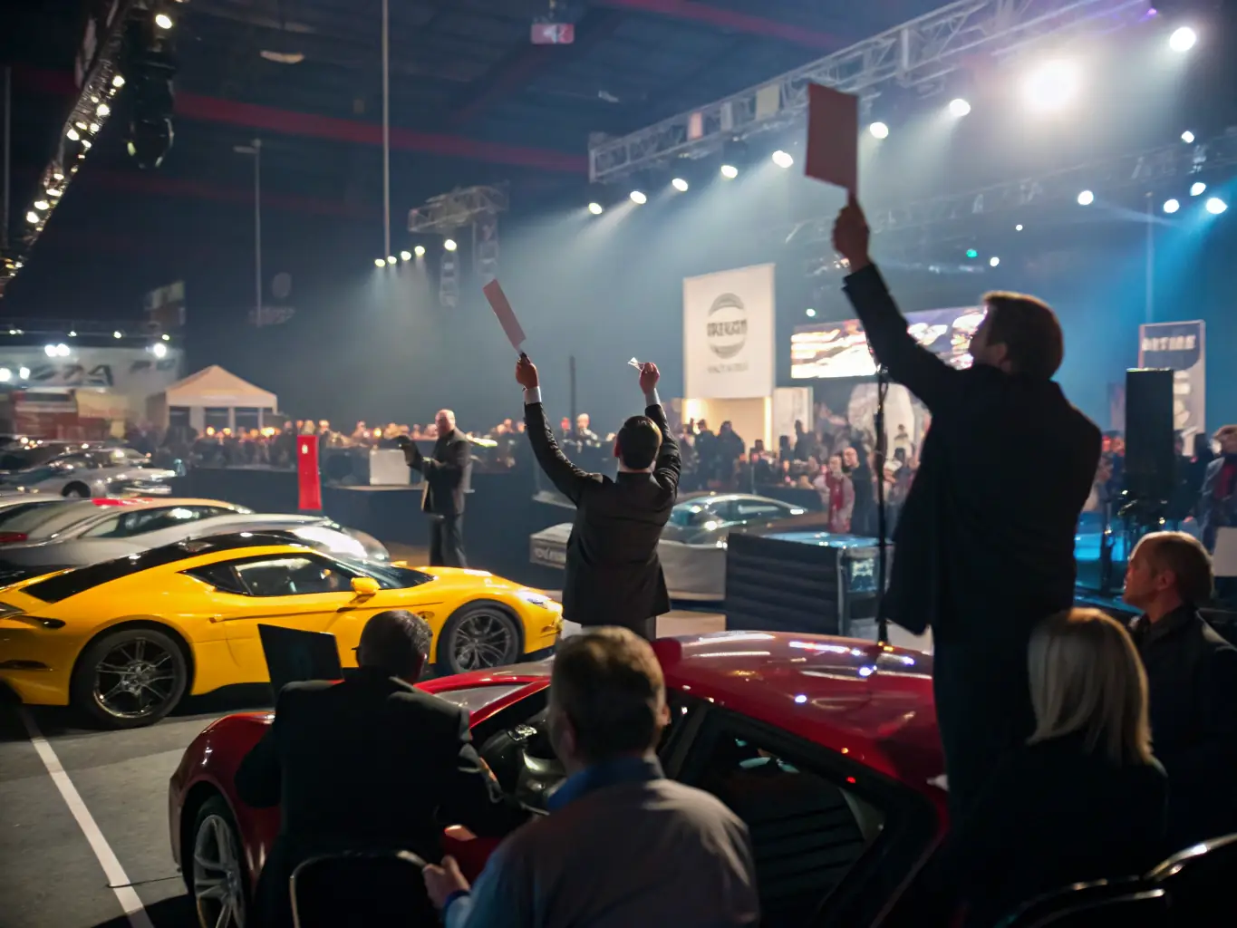 An image of a variety of vehicles at an international auction, showcasing diverse options for sourcing.